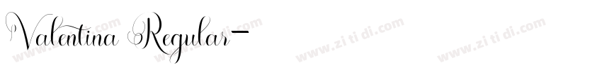 Valentina Regular字体转换